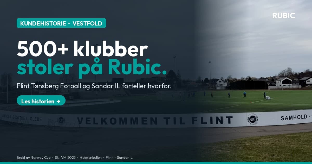 Flint Tønsberg Fotball og Sandar IL – to Vestfold-klubber som bruker Rubic for moderne klubbdrift